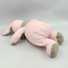 DOUDOU LAPIN ROSE GRIS TARTINE ET CHOCOLAT