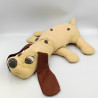 Ancienne Peluche chien écru beige marron Pitou VULLI Vintage