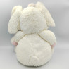 Ancien Doudou peluche éléphant blanc rose Nounours