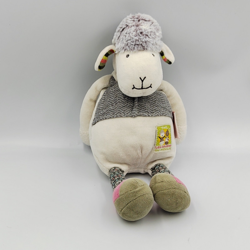 Doudou mouton les Cousins du Moulin MOULIN ROTY