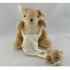 Doudou lapin kangourou marron blanc IKEA