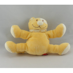 Doudou chat jaune cocard blanc TEX
