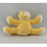 Doudou chat jaune cocard blanc TEX