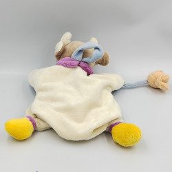 DOUDOU ET COMPAGNIE MARIONNETTE VACHE BLANCHE ROSE BONBON