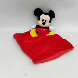 Doudou plat souris Mickey noir rouge DISNEY NICOTOY