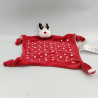 Doudou plat cerf renne elan rouge blanc neiges VERTBAUDET