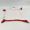 Doudou plat cerf renne elan rouge blanc neiges VERTBAUDET