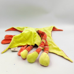 Doudou et compagnie lapin rouge orange vert rayé la tribu des Nomades Tatoo