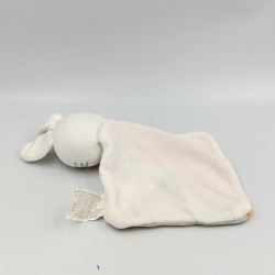 DOUDOU PLAT LAPIN BLANC ORANGE GRIS SIPLEC