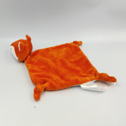 Doudou plat renard orange bleu rayé TOM & KIDDY TOMKIDS