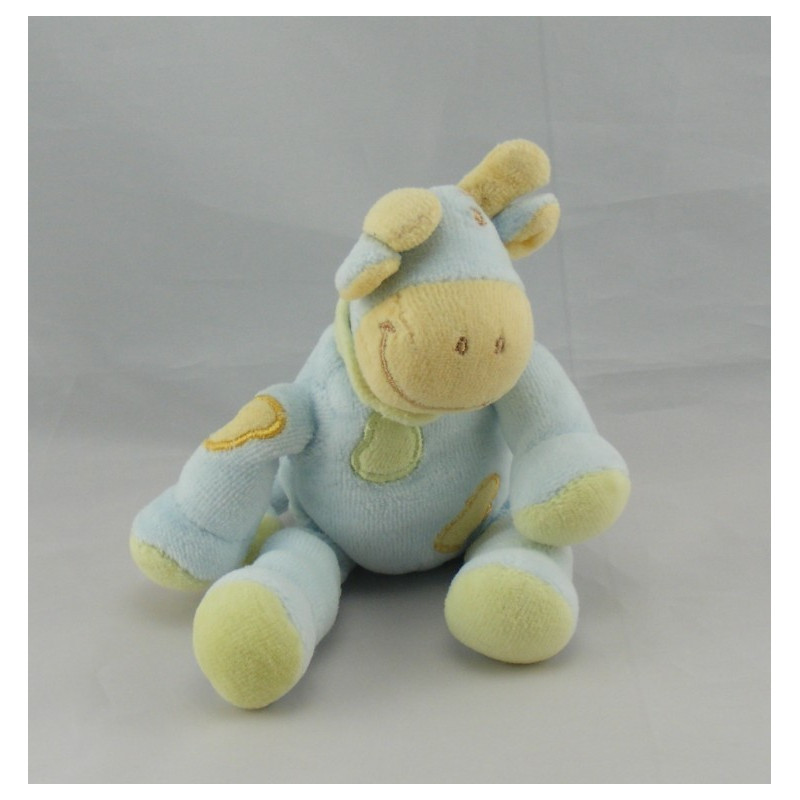 Petit Doudou vache girafe jaune rose vert TEX 