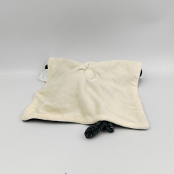 Doudou plat chien cocard noir La grande famille rayé bleu MOULIN ROTY