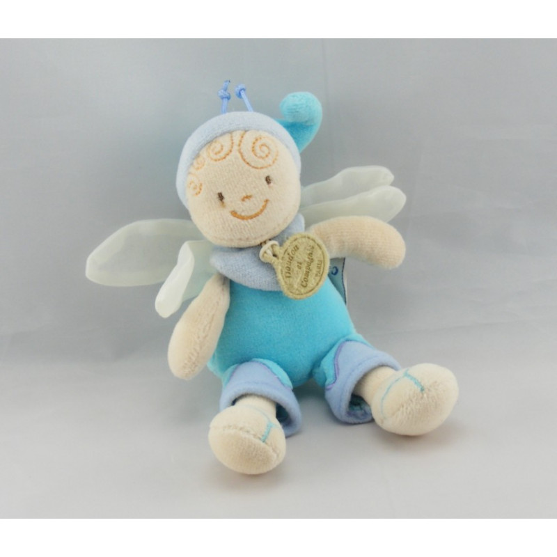 Doudou Lutin Fée papillon bleu DOUDOU ET COMPAGNIE 