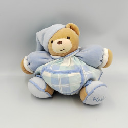 Doudou Ours patapouf bleu blanc carreaux KALOO