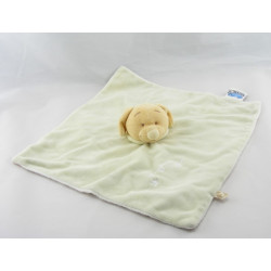 Doudou plat chien blanc vert bonnet NOUKIE'S