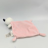 Doudou plat panda blanc rose des petits calins MOTS D'ENFANTS SIPLEC