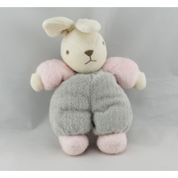 Doudou lapin blanc rose NOUNOURS