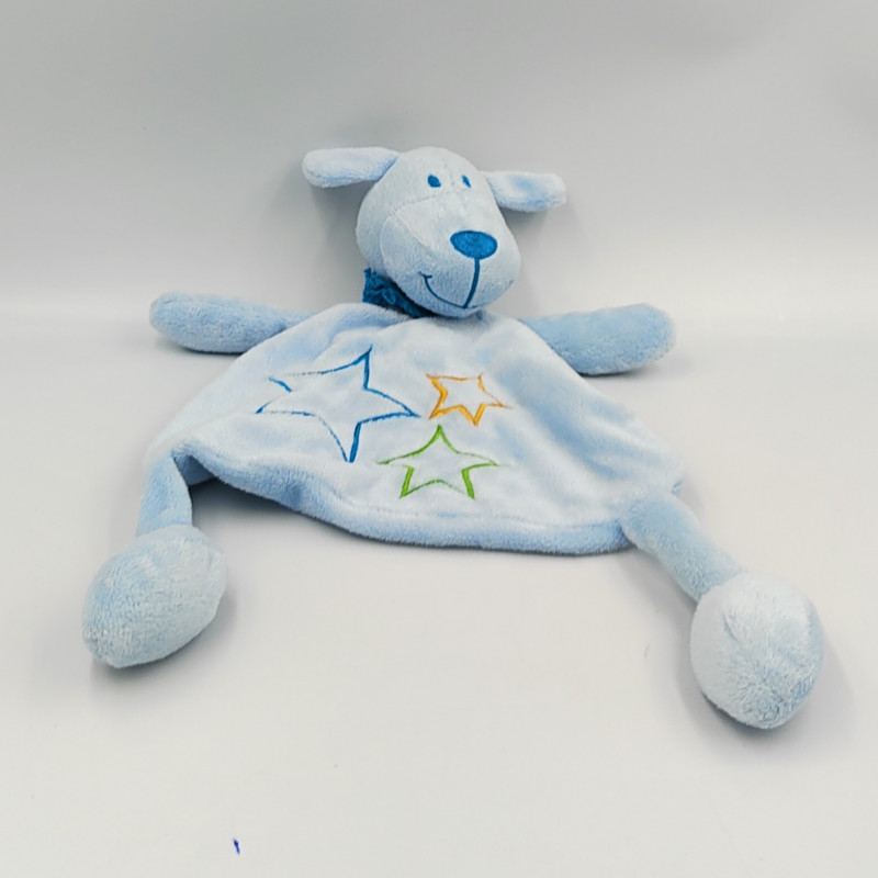 DOUDOU PLAT CHIEN BLEU ÉTOILES CP INTERNATIONAL
