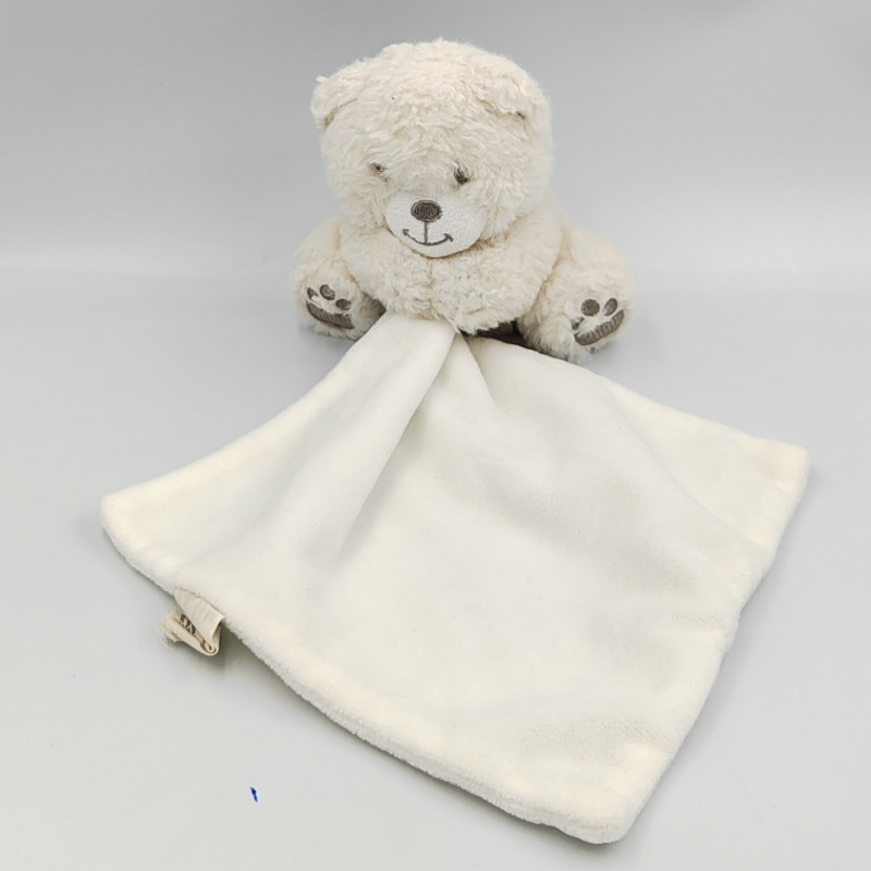 Doudou ours blanc mouchoir PREMAMAN