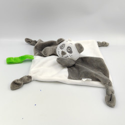 Doudou plat panda gris...