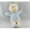 Doudou ours blanc rose B coeur Bébé NOUNOURS