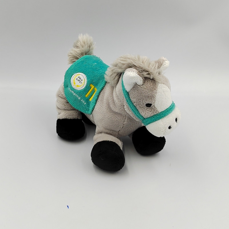 Doudou cheval gris noir Jumping GIPSY