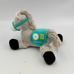 Doudou cheval gris noir Jumping GIPSY