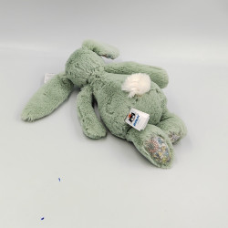 Doudou peluche lapin vert fleurs Liberty JELLYCAT