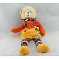 Doudou et compagnie pantin ours orange rayé longues jambes