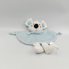 Doudou plat koala blanc bleu rayé TOM & KIDDY TOMKIDS