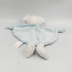 Doudou plat koala blanc bleu rayé TOM & KIDDY TOMKIDS