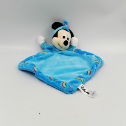 Doudou plat Mickey bleu arc en ciel étoiles DISNEY BABY