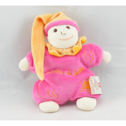 Doudou lutin rose col étoile UN REVE DE BEVE