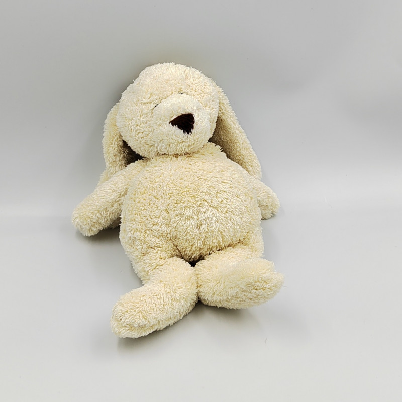 Doudou lapin chien blanc écru NOUNOURS