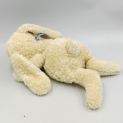 Doudou lapin chien blanc écru NOUNOURS