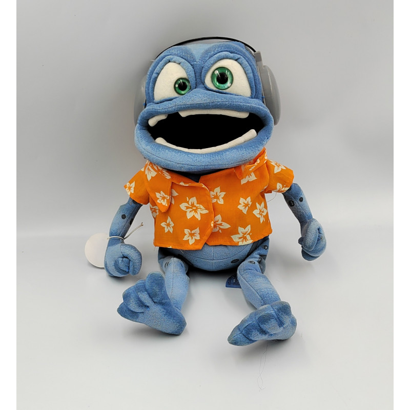 Peluche grenouille bleu Crazy Frog 35 cm