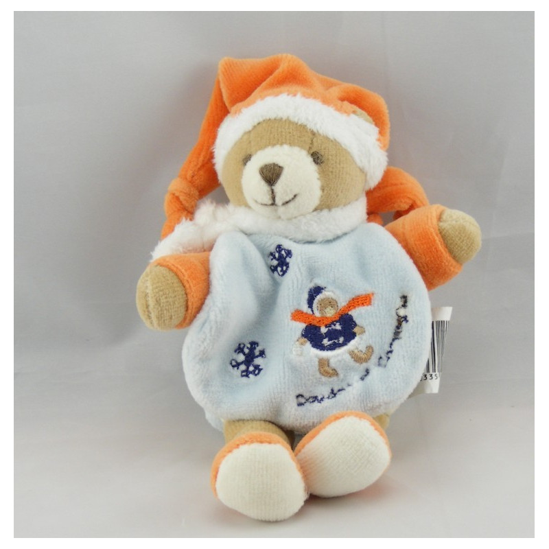 Doudou et compagnie chien Hector orange attache tétine