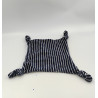 Doudou plat carré bleu marine rayé VERTBAUDET