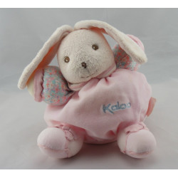 Doudou Lapin Boule rose bleu fleurs Liliblue KALOO