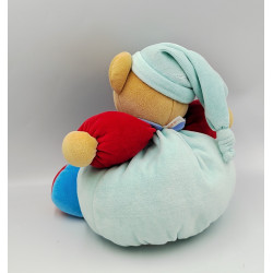 Doudou ours bleu rouge pois oiseau colors KALOO