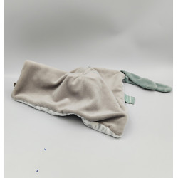 Doudou plat chat panthère blanc gris LEA NATTOU