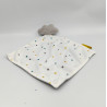 Doudou plat nuage blanc gris pois AUBERT