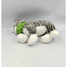 Doudou chat tigré gris foulard vert IKEA