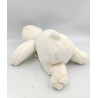 Doudou peluche ours blanc capuche Oscar J-LINE