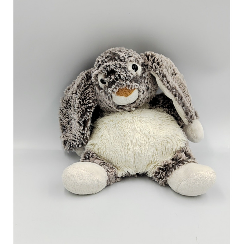 Doudou lapin marron blanc CMP