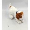 Doudou chien blanc marron CREDIT MUTUEL