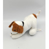 Doudou chien blanc marron CREDIT MUTUEL