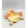 Doudou et compagnie marionnette girafe jaune orange col vert pétale bébé