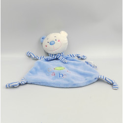 Doudou plat ours bleu LES BEBES D'ELYSEA