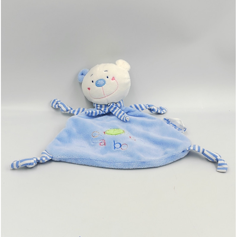Doudou plat ours bleu LES BEBES D'ELYSEA
